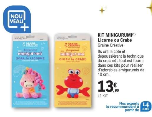 KIT MINIGURUMI Licorne ou Crabe