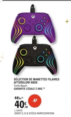 SÉLECTION DE MANETTES FILAIRES AFTERGLOW XBOX