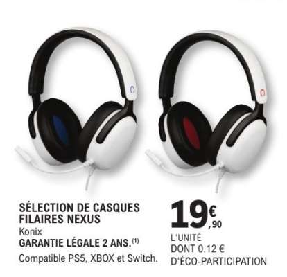 SÉLECTION DE CASQUES FILAIRES NEXUS