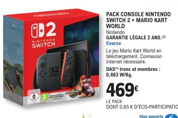 Pack Console Nintendo Switch 2 + Mario Kart World