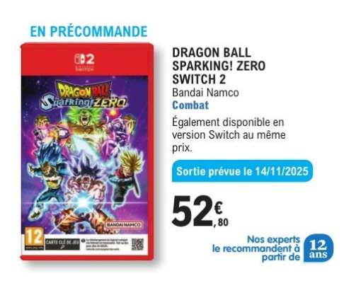 DRAGON BALL SPARKING! ZERO SWITCH 2
