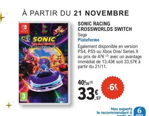 SONIC RACING CROSSWORLDS SWITCH