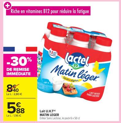 Lait U.H.T Matin Léger