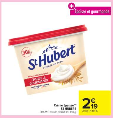Crème épaisse ST HUBERT