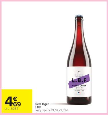 Bière lager L B F