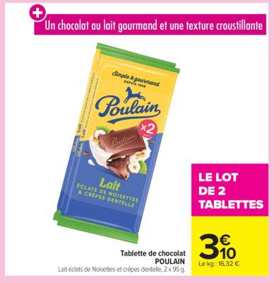 Tablette de chocolat POULAIN