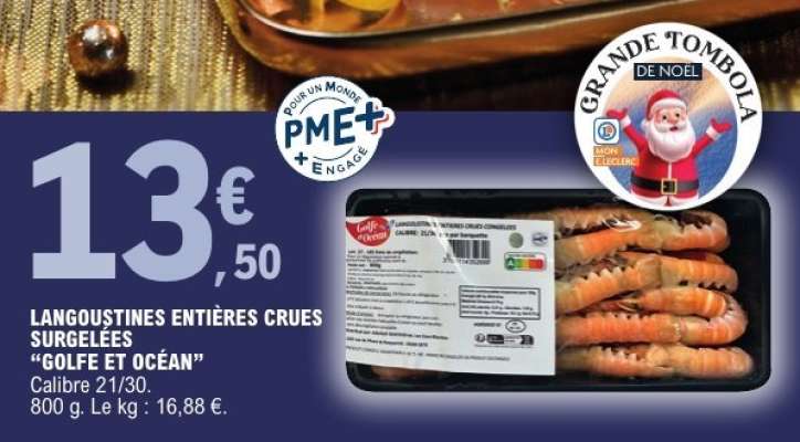 LANGOUSTINES ENTIÈRES CRUES SURGELÉES “GOLFE ET OCÉAN”