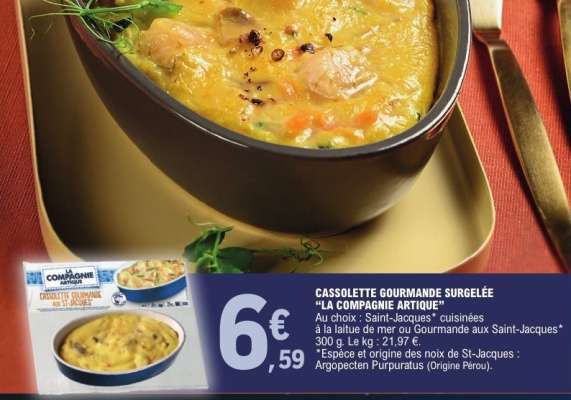 CASOLETTE GOURMANDE SURGELÉE "LA COMPAGNIE ARTIQUE"