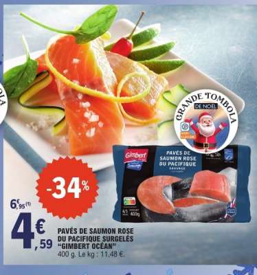 PAVÉS DE SAUMON ROSE DU PACIFIQUE SURGELÉS GIMBERT OCÉAN