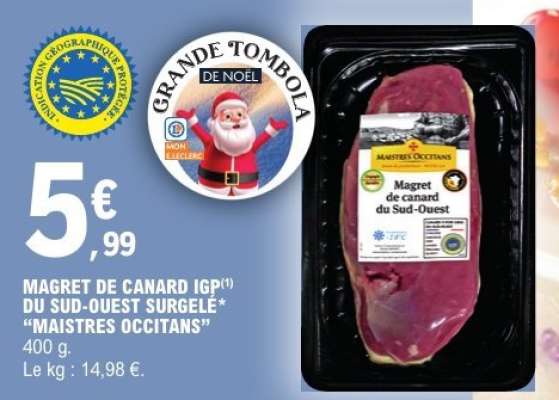MAGRET DE CANARD IGP DU SUD-OUEST SURGELÉ “MAISTRES OCCITANS”
