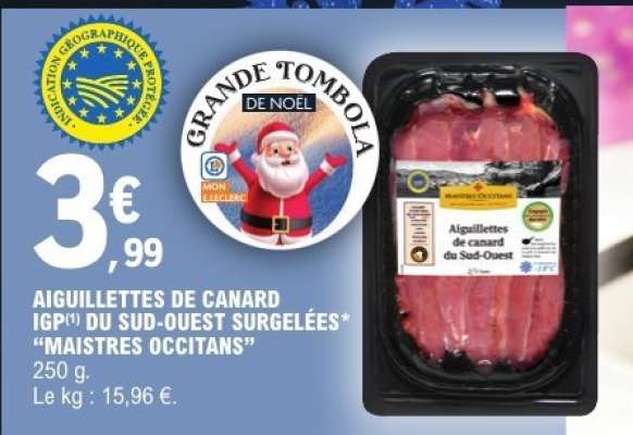 Aiguillettes de canard IGP du Sud-Ouest surgelées 'Maistres Occitans'