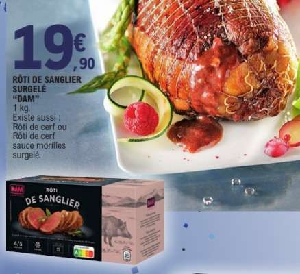 RÔTI DE SANGLIER SURGELÉ “DAM”