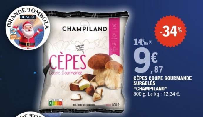 CÈPES COUPE GOURMANDE SURGELÉES "CHAMPLAND"
