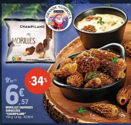 MORILLES SAUVAGES SURGELEES “CHAMPLAND”