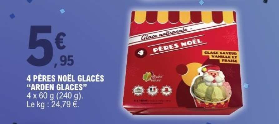 4 Pères Noël glacés 'Arden Glaces'