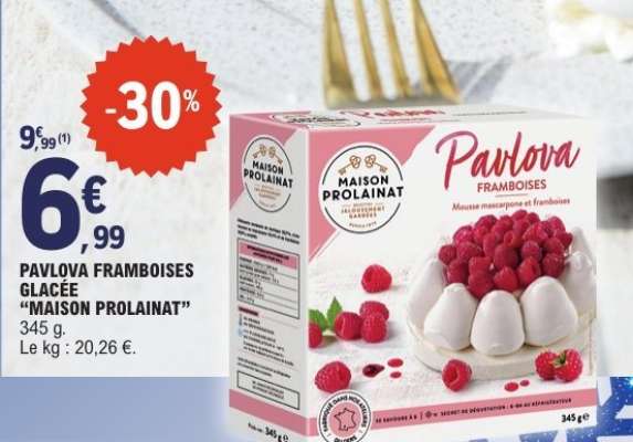 PAVLOVA FRAMBOISES GLACÉE “MAISON PROLAINAT”