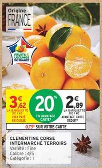 CLEMENTINE CORSE INTERMARCHÉ TERROIRS