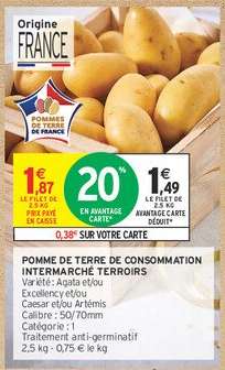 POMME DE TERRE DE CONSOMMATION INTERMARCHE TERROIRS