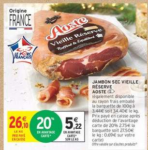 Jambon Sec Vieille Réserve Aoste