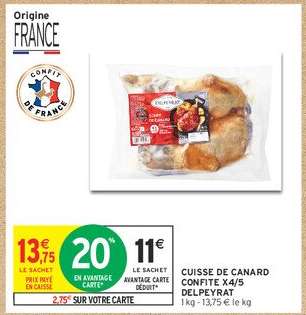 CUISSE DE CANARD CONFITE X4/5 DELPEYRAT