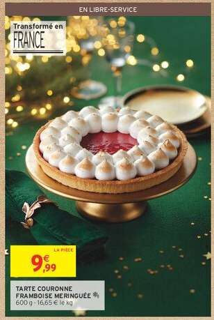 TARTE COURONNE FRAMBOISE MERINGUÉE