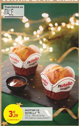 MUFFINS X2 NUTELLA
