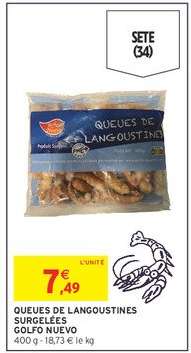 QUEUES DE LANGOUSTINES SURGELÉES GOLFO NUEVO