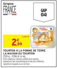 TOURTON À LA POMME DE TERRE LA MAISON DU TOURTON