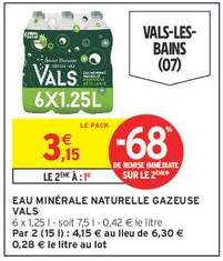 EAU MINÉRALE NATURELLE GAZEUSE VALS