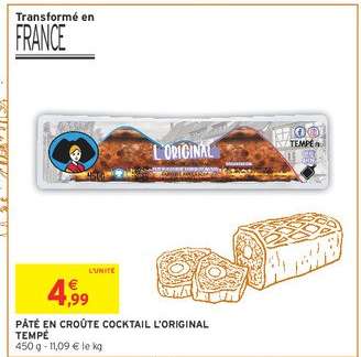 PÂTÉ EN CROÛTE COCKTAIL L'ORIGINAL TEMPÉ