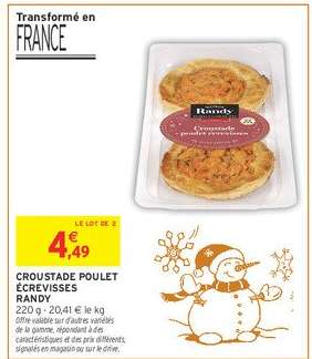 CROUSTADE POULET ÉCREVISSES RANDY