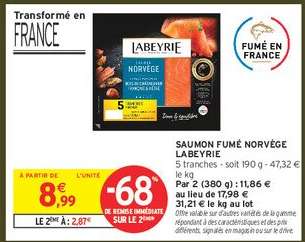 Saumon Fumé Norvège 'Labeyrie'