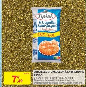 COQUILLES ST JACQUES(3) À LA BRETONNE TIPIAK