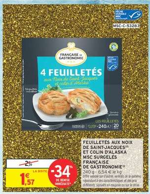 FEUILLETÉS AUX NOIX DE SAINT-JACQUES® ET COLIN D'ALASKA