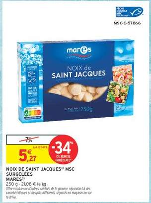 NOIX DE SAINT JACQUES® MSC SURGELÉES