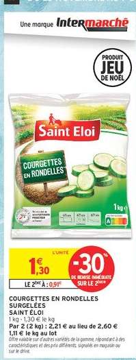 COURGETTES EN RONDELLES SURGELEES SAINT ELOI