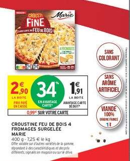 Croustine Feu de Bois 4 Fromages Surgelée Marie