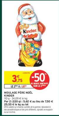 MOULAGE PÈRE NOËL KINDER