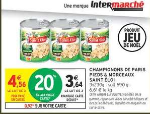 CHAMPIGNONS DE PARIS PIEDS & MORCEAUX SAINT ÉLOI