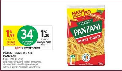 Pâtes Penne Rigate Panzani