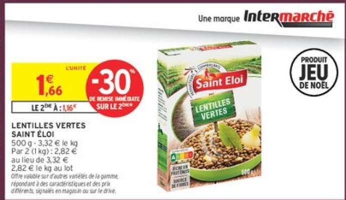 LENTILLES VERTES SAINT ÉLOI