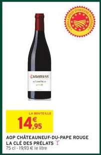 AOP CHÂTEAUNEUF-DU-PAPE ROUGE LA CLÉ DES PRÉLATS