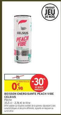 Boisson Énergisante Peach Vibe “Celsius”