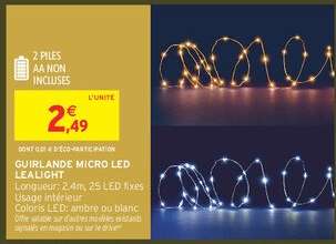 GUIRLANDE MICRO LED LEALIGHT
