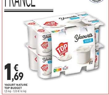 YAOURT NATURE TOP BUDGET