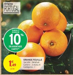 Orange feuille