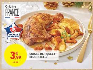 CUISSE DE POULET DÉJOINTÉE