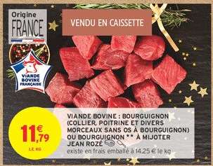 Viande Bovine : Bourguignon***