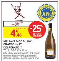 IGP PAYS D'OC BLANC CHARDONNAY DESPERATE