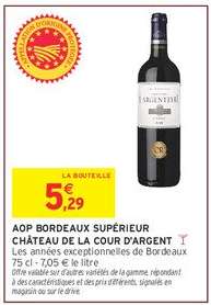 AOP Bordeaux Supérieur Château de la Cour d'Argent